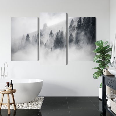 Ljuddämpande tavla - The forest is shrouded in fog