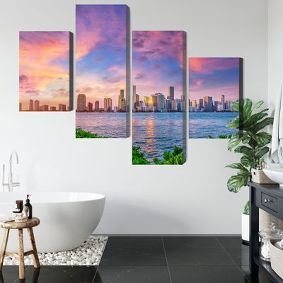 Ljuddämpande tavla - Panorama of miami during