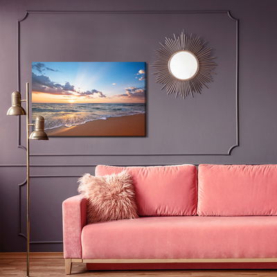 Ljuddämpande tavla - Sunrise sea and beach