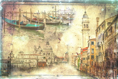 Ljuddämpande tavla - Venice in vintage style