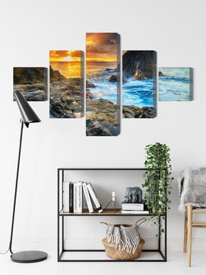 Ljuddämpande tavla - Sunset on the seashore