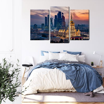 Ljuddämpande tavla - Aerial view of the moscow