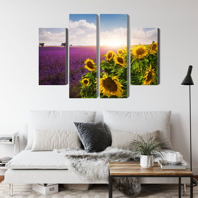 Ljuddämpande tavla - Lavender and sunflower