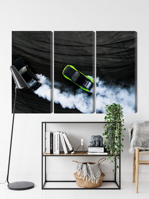 Ljuddämpande tavla - Drifting 3d cars