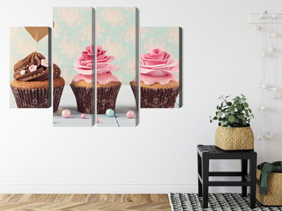 Ljuddämpande tavla - Cupcakes with cream