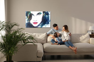 Ljuddämpande tavla - A female face