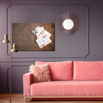 Ljuddämpande tavla - Old playing cards