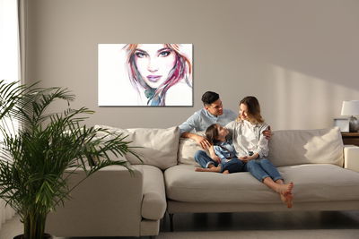 Ljuddämpande tavla - Watercolor portrait