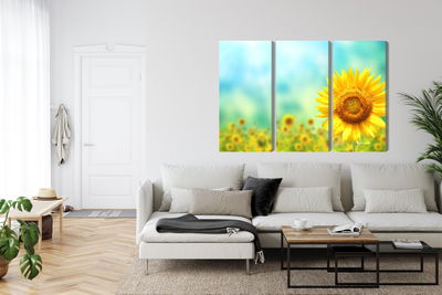 Ljuddämpande tavla - Decorative 3d sunflower