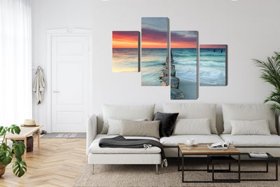 Ljuddämpande tavla - Beautiful sunset over