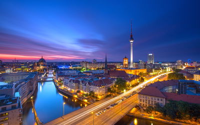 Ljuddämpande tavla - Berlin panorama at sunset