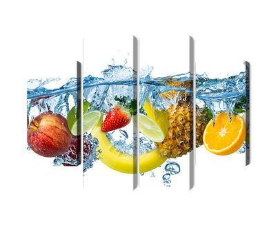 Ljuddämpande tavla - Fresh fruit in the water