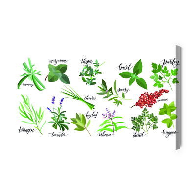 Ljuddämpande tavla - Described herbs and spices