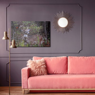 Ljuddämpande tavla - A deer among the forest