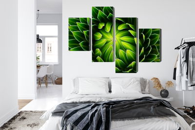 Ljuddämpande tavla - Green plant on a macro scale