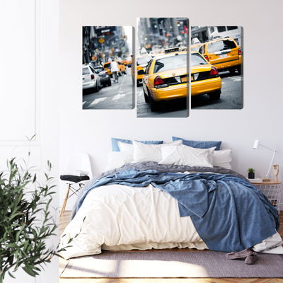 Ljuddämpande tavla - Taxis on the streets of new