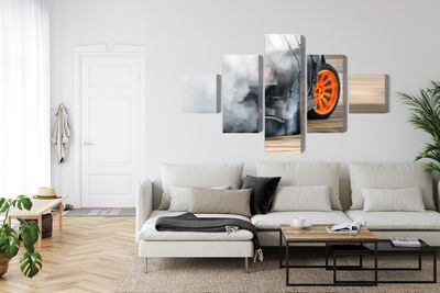 Ljuddämpande tavla - Drifting car in a puff