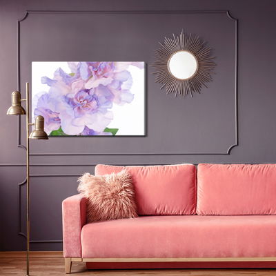 Ljuddämpande tavla - Peonies in shades of purple