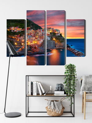 Ljuddämpande tavla - The city of manarola in Italy
