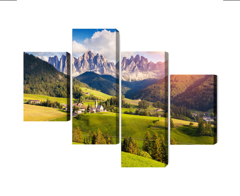 Ljuddämpande tavla - Sunny day in the mountains