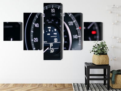 Ljuddämpande tavla - Modern car speedometer