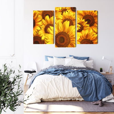 Ljuddämpande tavla - 3d sunflower flowers