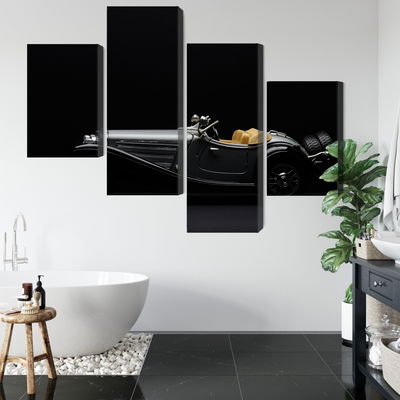 Ljuddämpande tavla - Historic car on dark tees