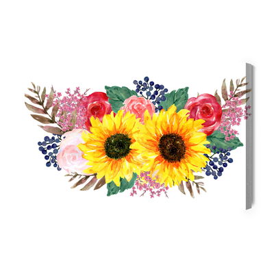 Ljuddämpande tavla - A floral composition painted