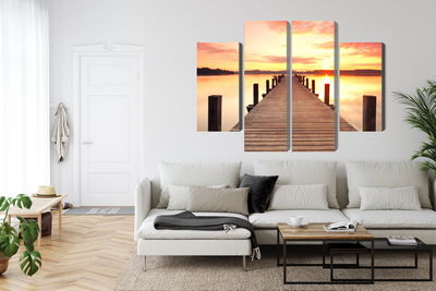 Ljuddämpande tavla - Sunset on the pier