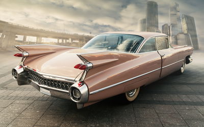 Ljuddämpande tavla - Vintage style car