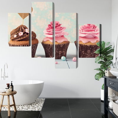 Ljuddämpande tavla - Cupcakes with cream