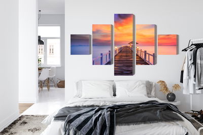 Ljuddämpande tavla - Sunset over the pier