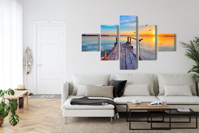 Ljuddämpande tavla - West by the lake