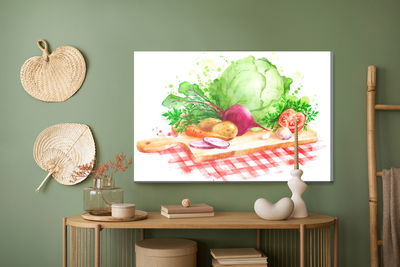 Ljuddämpande tavla - Vegetables on a chopping