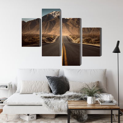 Ljuddämpande tavla - Road to the mountains 3d