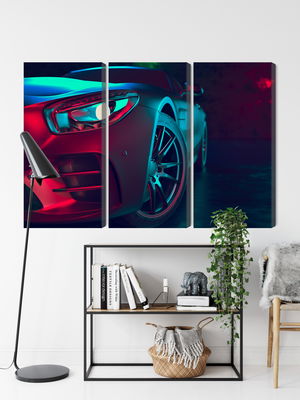 Ljuddämpande tavla - Front of a 3d sports car