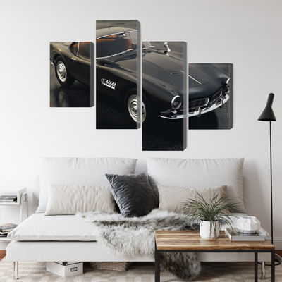 Ljuddämpande tavla - Vintage black sports car