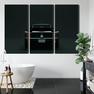 Ljuddämpande tavla - Vintage black muscle car