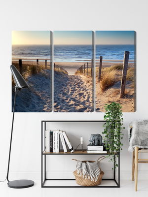 Ljuddämpande tavla - North sea beach 3d