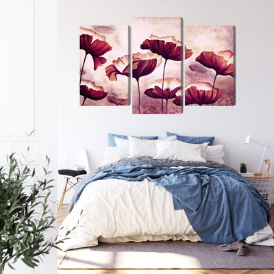 Ljuddämpande tavla - Poppies as painted