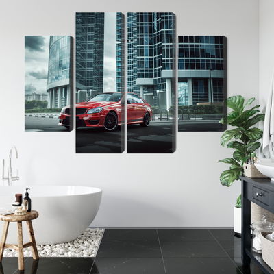 Ljuddämpande tavla - Red car on a background