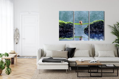 Ljuddämpande tavla - Snail in the rain