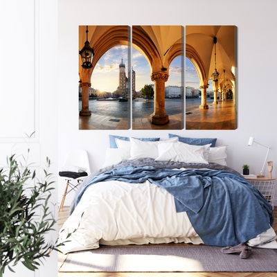 Ljuddämpande tavla - View of Kraków at sunset