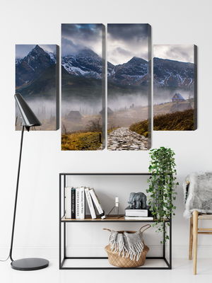 Ljuddämpande tavla - Misty landscape with hala