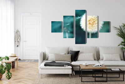 Ljuddämpande tavla - Dandelion flower close up 3d