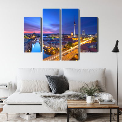 Ljuddämpande tavla - Berlin panorama at sunset