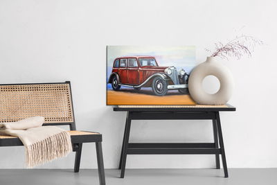 Ljuddämpande tavla - Red vintage car