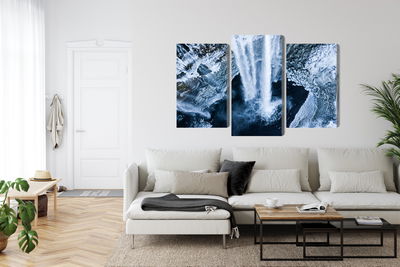 Ljuddämpande tavla - Winter waterfall