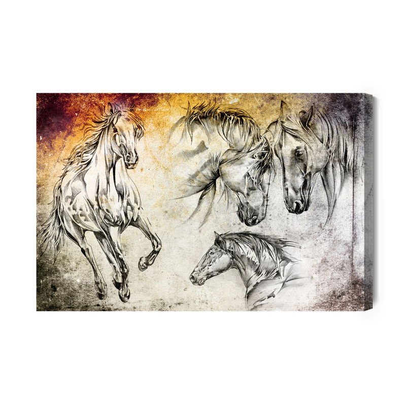 Ljuddämpande tavla - Horses as painted