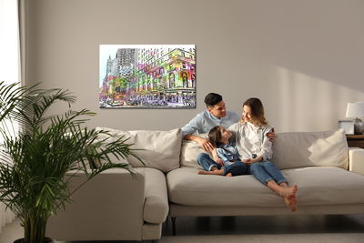 Ljuddämpande tavla - New York city buildings